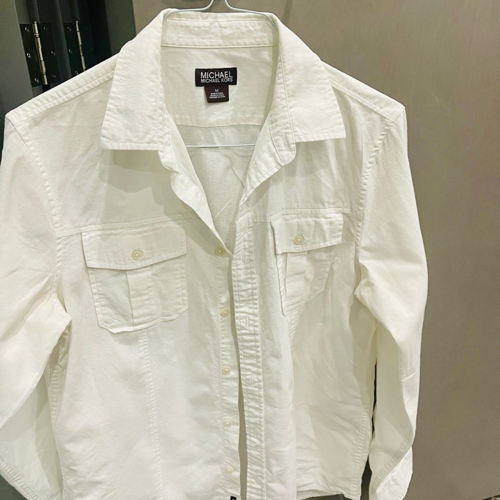 Michael Kors linen White long sleeve